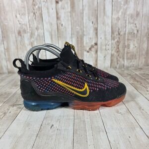 Nike Vapormax‎ Flyknit 3 5.5 womens Black Multi Color Running Shoes DV2198 001